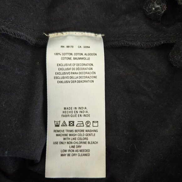 Anthropologie Marisol Size 6 Boho Black & White Embroidered Off-Shoulder Dress - Picture 10 of 11